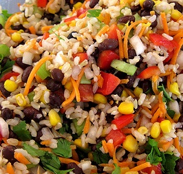 black bean and chili with rice